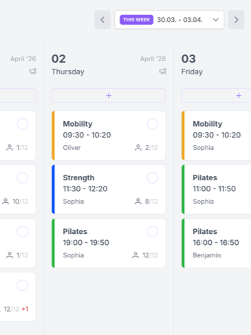 Sportstudio app screenshot